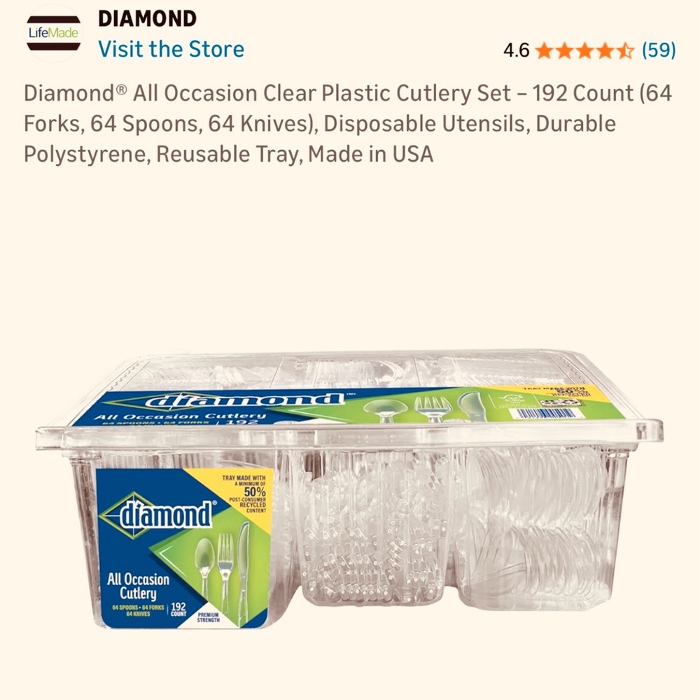 Diamond Supply Co. Clear Serving Utensils Set